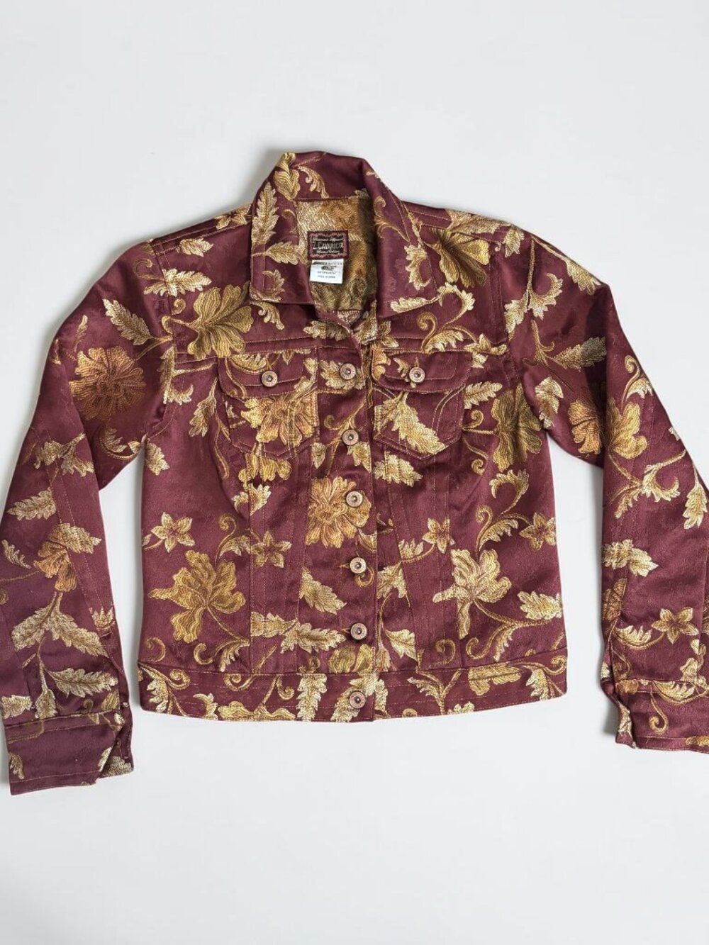 Z. Cavaricci Limited Edition Floral Brocade Jacket Size M Vintage Y2K